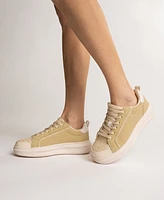 Journee Collection Women's Meeya Platform Lace Up Sneakers