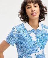Nautica Jeans Women's Printed Polo Shirt