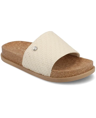 Journee Collection Women's Sheena Single Band Slip-On Wedge Sandals