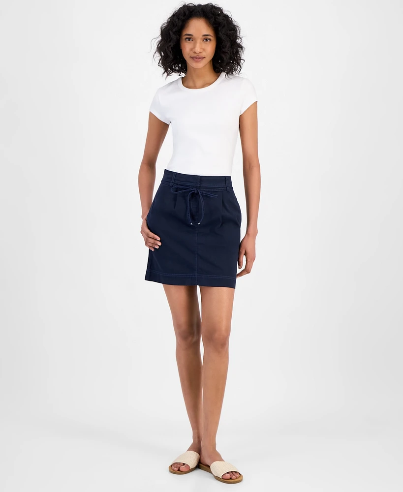 Boss Orange Women's Belted Front-Zip Mini Skirt