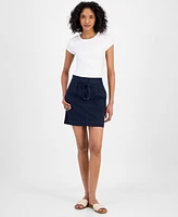 Boss Orange Women's Belted Front-Zip Mini Skirt