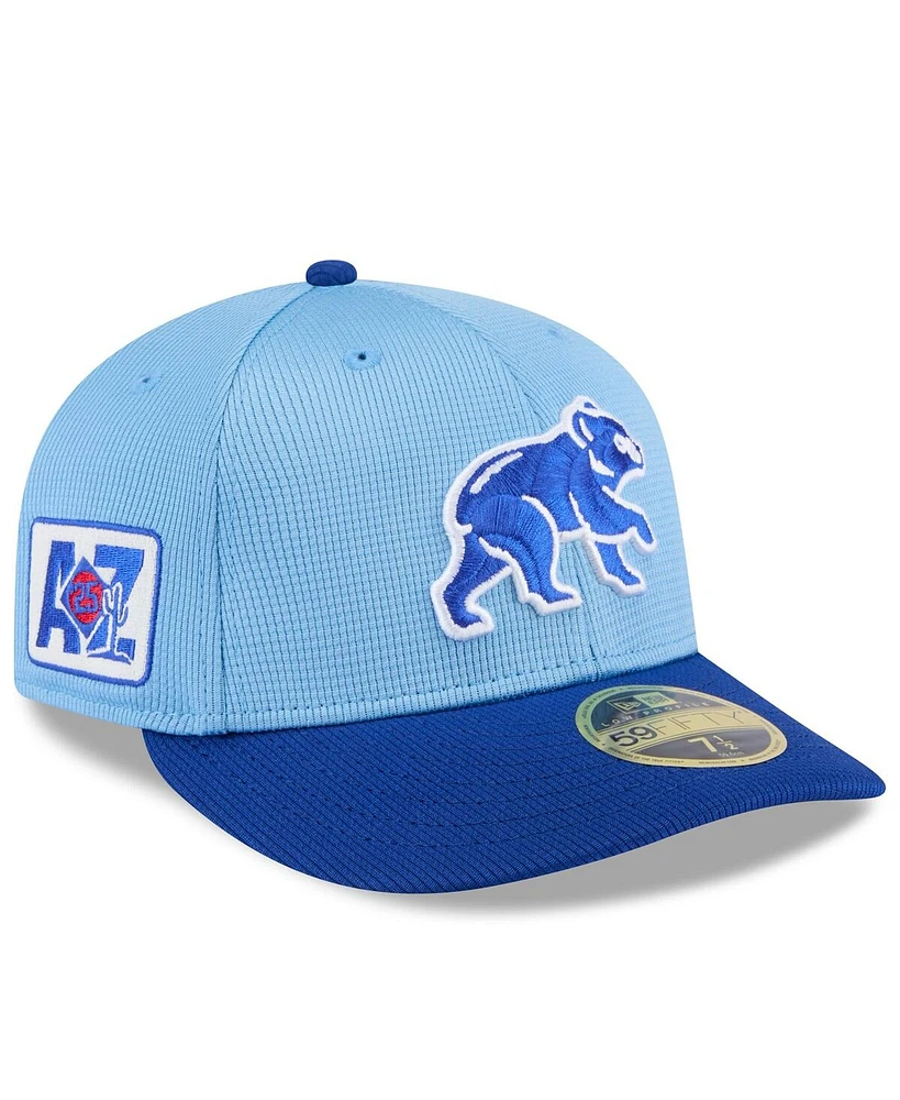 New Era Men's Light Blue/Royal Chicago Cubs 2025 Spring Training Low Profile 59FIFTY Fitted Hat