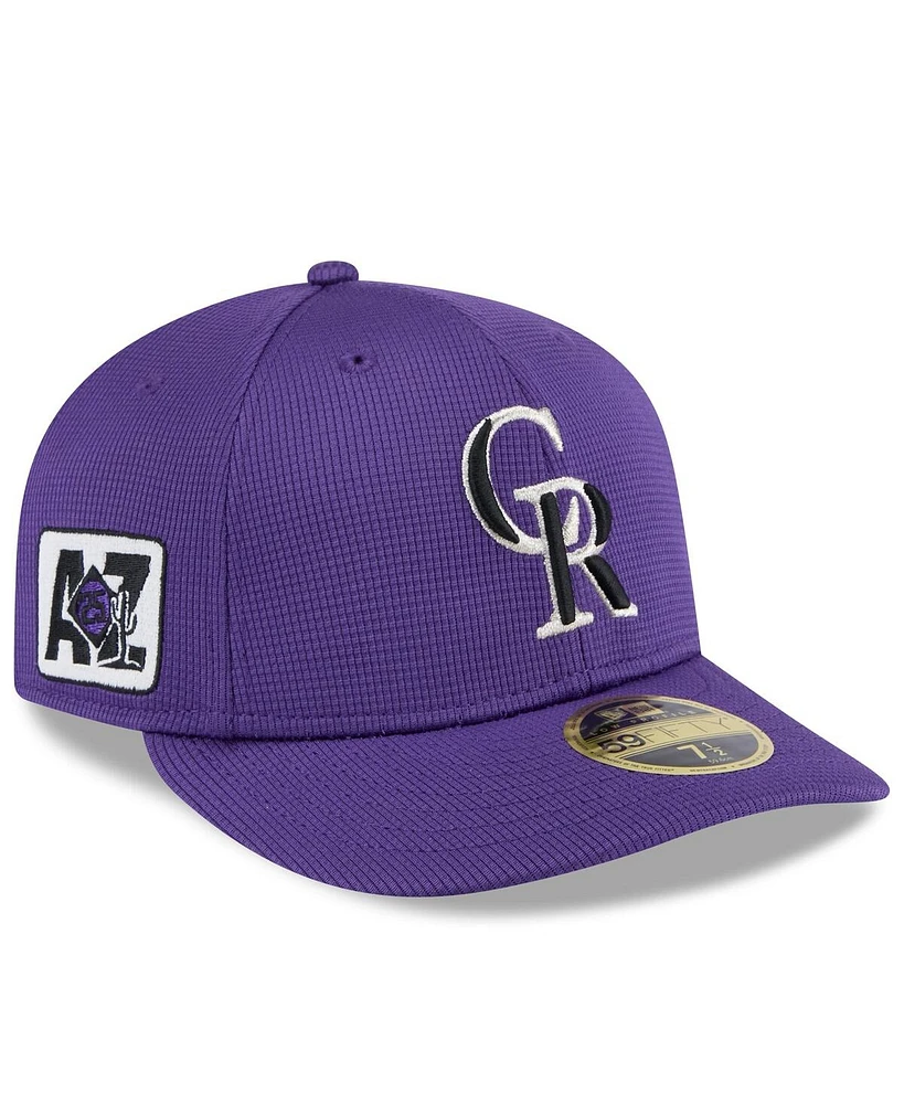 New Era Men's Purple Colorado Rockies 2025 Spring Training Low Profile 59FIFTY Fitted Hat