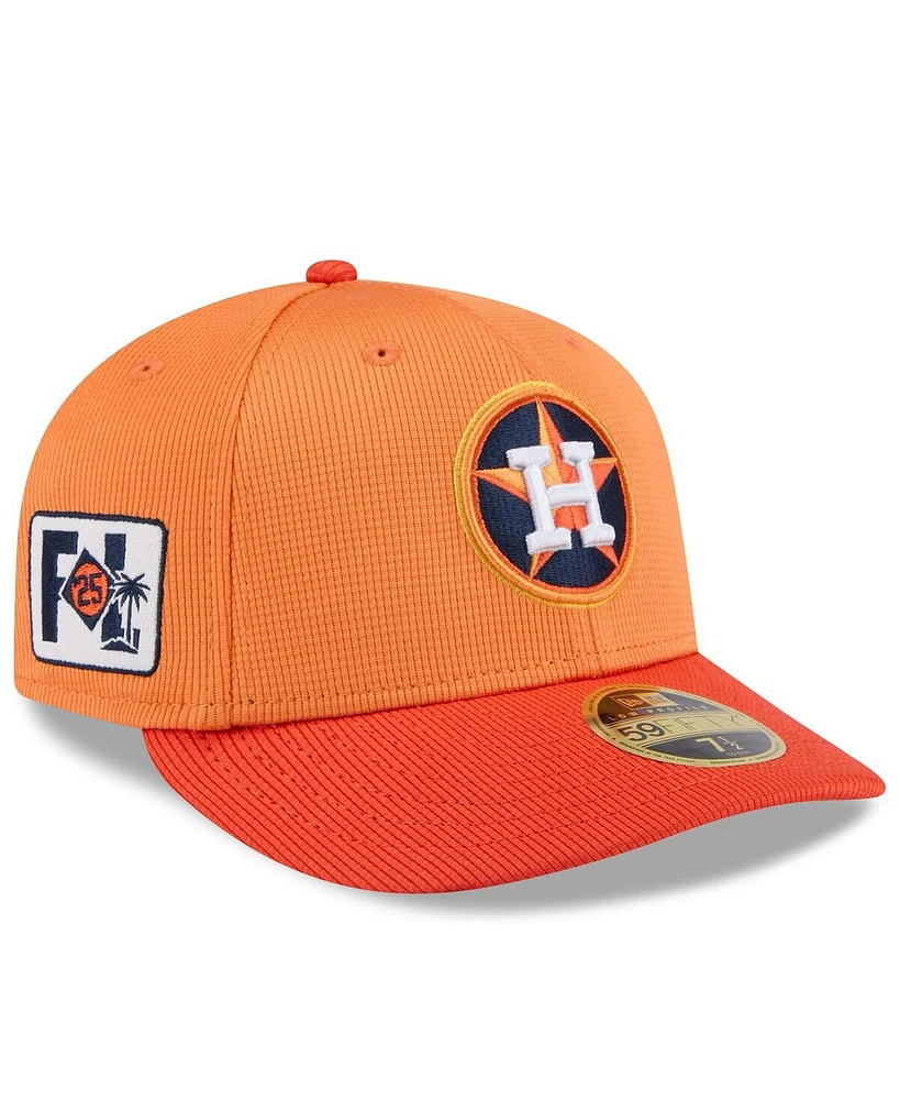 New Era Men's Orange Houston Astros 2025 Spring Training Low Profile 59FIFTY Fitted Hat