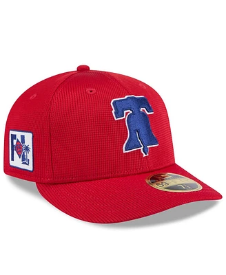 New Era Men's Red Philadelphia Phillies 2025 Spring Training Low Profile 59FIFTY Fitted Hat