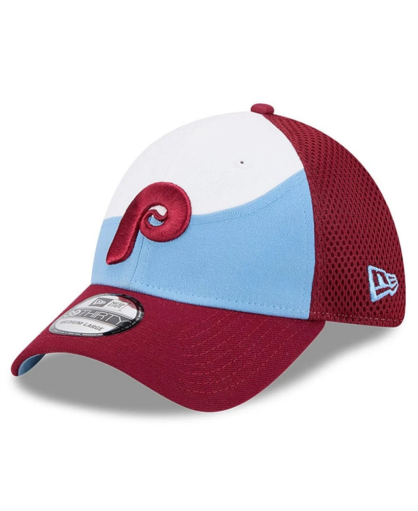 New Era Men's Light Blue/Maroon Philadelphia Phillies 2025 Spring Training 39THIRTY Flex Hat