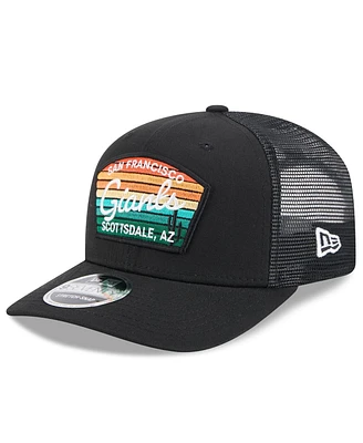 New Era Men's Black San Francisco Giants 2025 Spring Training 9SEVENTY Stretch-snap Trucker Hat