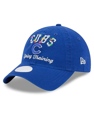 New Era Women's Royal Chicago Cubs 2025 Spring Training Floral 9TWENTY Adjustable Hat