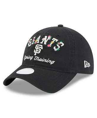 New Era Women's Black San Francisco Giants 2025 Spring Training Floral 9TWENTY Adjustable Hat