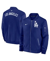 Nike Men's Royal Los Angeles Dodgers Authentic Collection Dugout Full-Zip Bomber Jacket