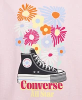 Converse Big Girls 2-Piece Boyfriend Short Sleeve T-Shirt and Shorts Set