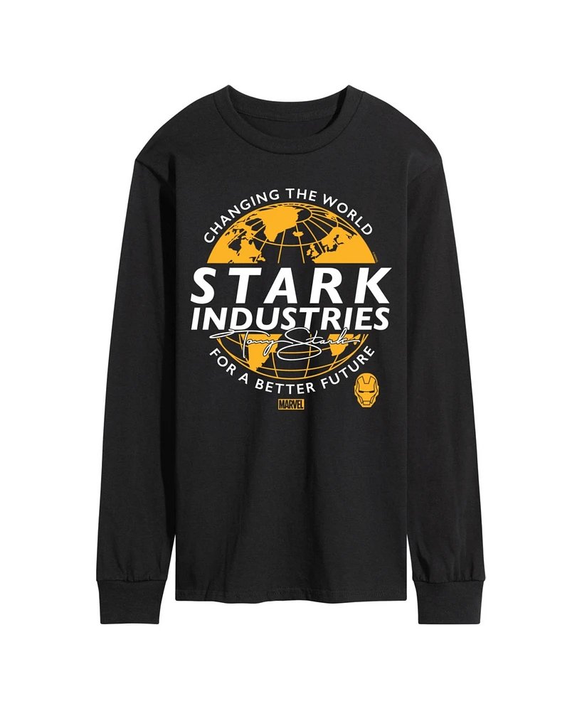 Airwaves Men's Iron Man Stark Industries Long Sleeve T-Shirt