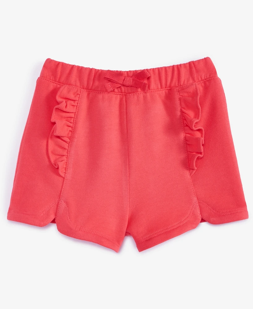 First Impressions Baby Girls Ruffled French Terry Shorts, Exclusively at Macy's
