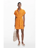 Desigual Women's Shirt dress with perforated hem