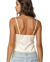 Edikted Womens Tamar Satin Effect Tank Top