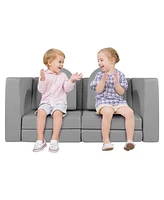 8-Piece Modular Kids Play Couch with Comfy Versatile Seating for Toddlers