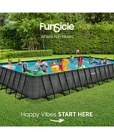 Funsicle 32' x 16' x 52" Oasis Rectangle Outdoor Above Ground Swimming Pool