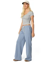 Edikted Womens French Terry Straight Leg Sweatpants