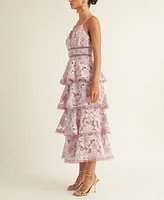 Arose Studio, Inc Women's Eartha Tiered Lace Midi Dress