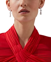 Eliot Danori Silver-Tone Cubic Zirconia Linear Drop Earrings, Exclusively at Macy's