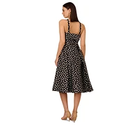 Adrianna Papell Women's Polka-Dot Fit & Flare Dress