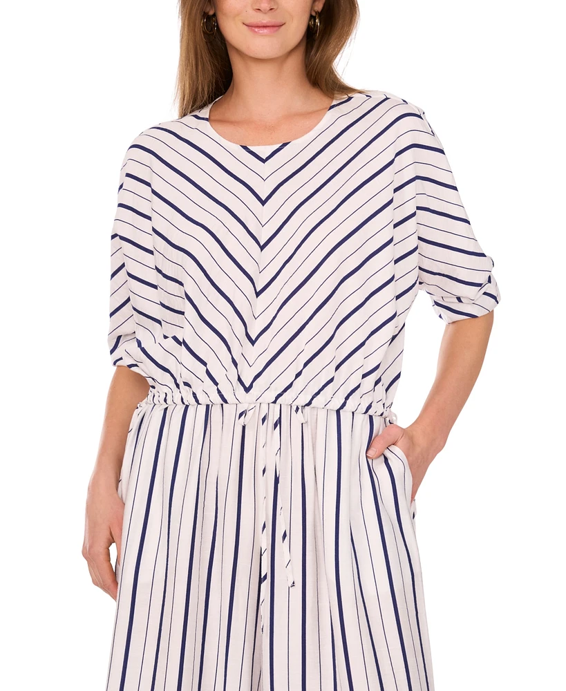 Sam & Jess Women's Drawstring-Hem Puff-Sleeve Top