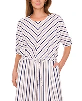 Sam & Jess Women's Drawstring-Hem Puff-Sleeve Top