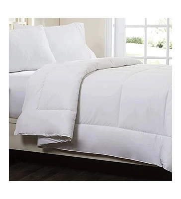 100% Premium Cotton Comforter - Soft and Breathable Comforter with Square Shape Quilting Design - Woven with 200 Thread Count - King Size (104 X 86)