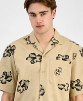 Hugo by Boss Men's Elligino Relaxed-Fit Stretch Floral Button-Down Camp Shirt