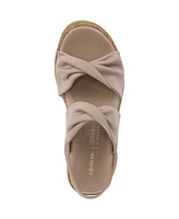 BZees Women's Riley Washable Slingback Wedge Sandals