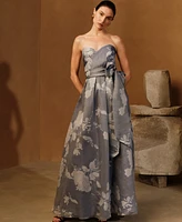 Donna Karan New York Women's Floral-Print Ball Gown