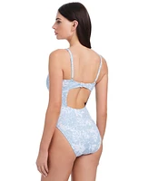 Sanctaury Women's The Meadow Plunging-Neck One Piece Swimsuit