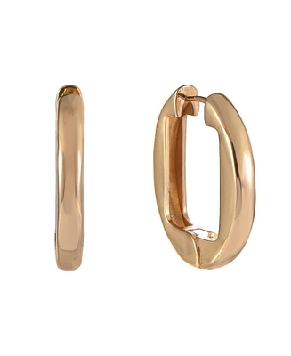 Laundry by Shelli Segal gold Tone Round Clickit Hoop Earrings