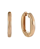 Laundry by Shelli Segal gold Tone Round Clickit Hoop Earrings