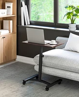 Seville Classics Mobile Laptop Desk Cart With Side Table