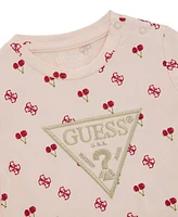 Guess Baby Girls 2-Piece Short Sleeve All Over Print T-Shirt and Active Set