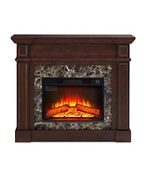 Only Mantel (Not Included 23" Fireplace)--Cherry, 45.6"W11.8"D40"H
