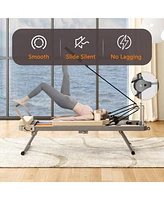 Pilates core bed, foldable home high quality, yoga studio with the same commercial fitness equipment, beige