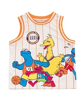 Sesame Street Mesh Jersey Athletic Tank Top and Basketball Shorts Outfit Set