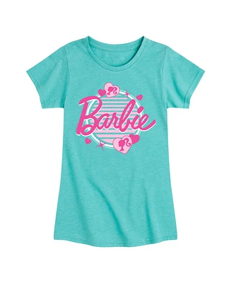 Barbie Big Girls Logo Hearts Graphic Short Sleeve T-Shirt