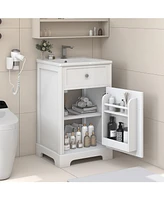 20" Bathroom Vanity with Sink, Soft-Close Cabinet and Storage