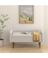 Teddy Velvet Storage Stool with Ample Capacity