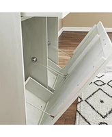 Farmhouse Double Tilt-Out Trash Cabinet with Hideaway Drawer