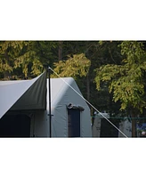 Inflatable Camping Tent: 9.8 x13ft with Canopy, Hand Pump, Easy Setup, Waterproof