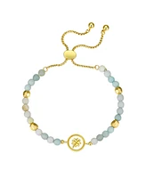 Unwritten Amazonite Stone Clover Bolo Bracelet
