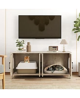 Modern Cat Litter Box Enclosure for 2 Cats Stylish & Hidden Kitty Furniture