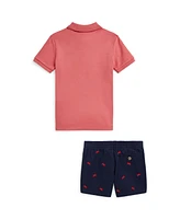 Polo Ralph Lauren Toddler and Little Boys 2-Piece Bear Shirt Shorts Set