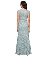 Alex Evenings Petite Sequin Sweetheart Wrap Gown