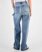 Celebrity Pink Juniors' Curvy Wide-Leg Carpenter Jeans