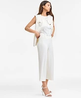 Anne Klein Women's Pull-on Cropped Wide-Leg Pants